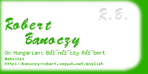 robert banoczy business card